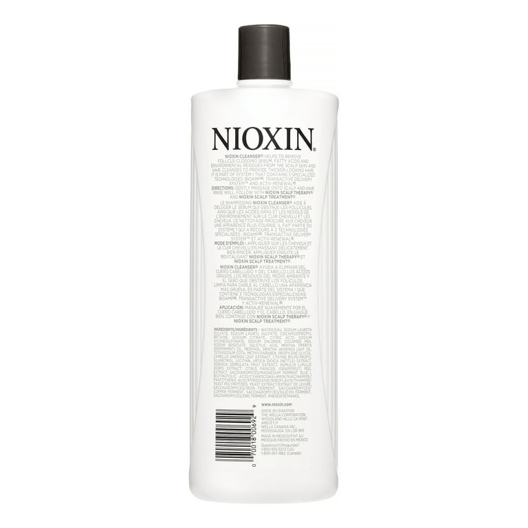 jeg læser en bog skal dart Nioxin System 1 Cleanser Thickening Daily Shampoo, 33.8 fl oz - Walmart.com