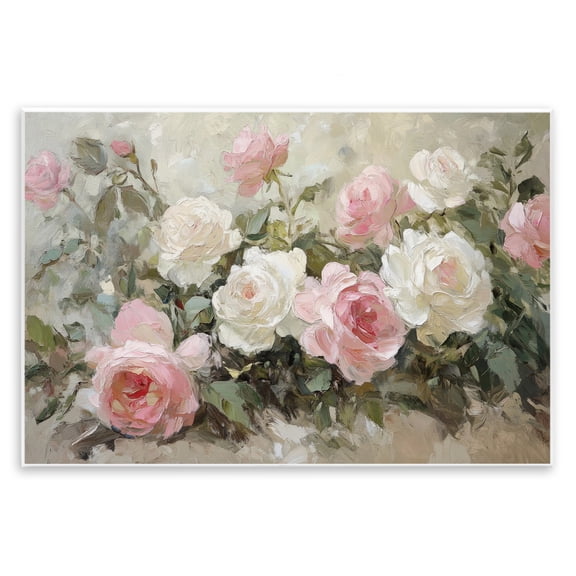 Stupell Industries Rose Bouquets Pink and White Wall Plaque Art, design by Petal Prints Design
