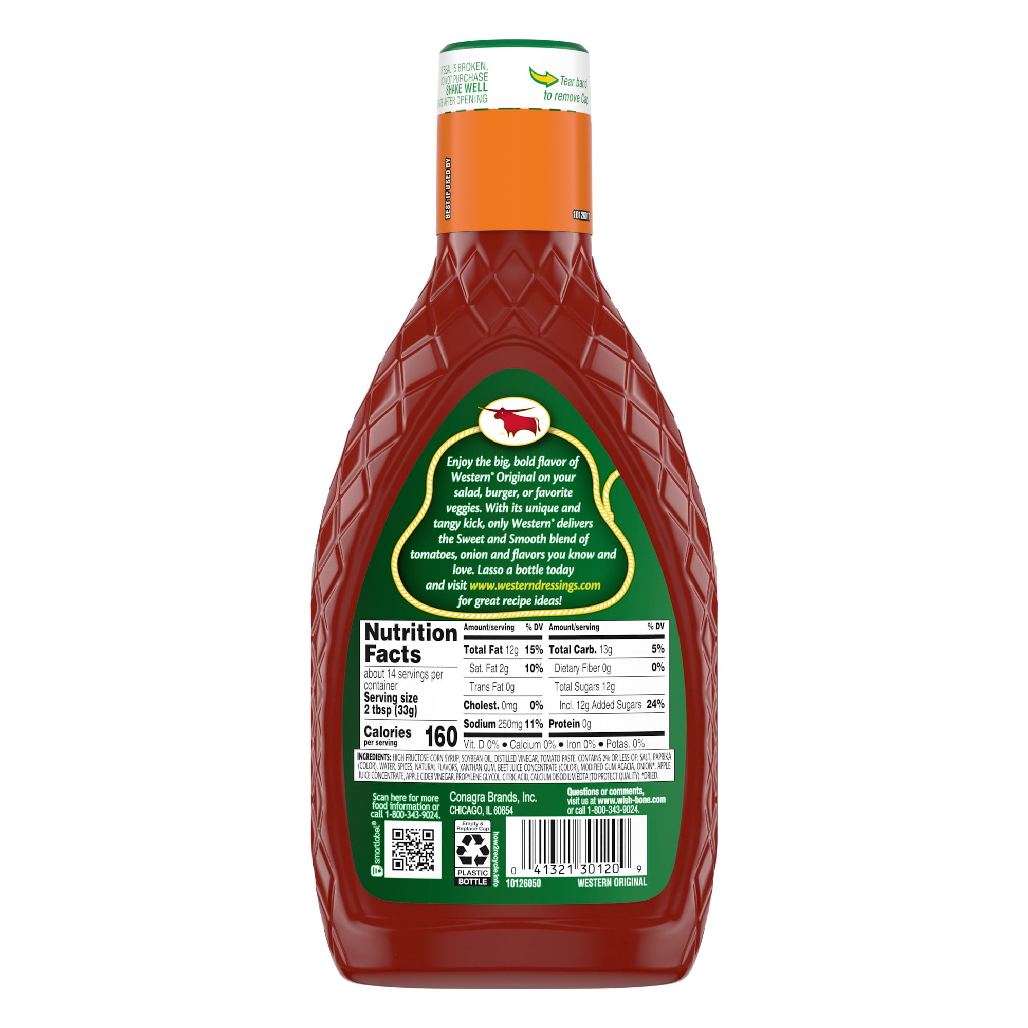 (6 pack) Western Original Sweet and Smooth French Salad Dressing, 15 fl. oz.