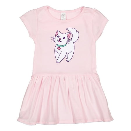 

Inktastic Cute White Kitty Cat Gift Toddler Girl Dress