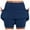 A-Dark Blue47, variant on XIAONU Women's Built-in Shorts Mini Skirt Stretchy High-Waist Skirt Comfortable Casual Daily Wear