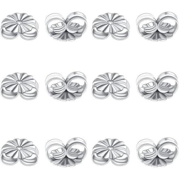 Earring Backs Sterling Silver Hypoallergenic Mixed Extra Earring Backings Butterfly Ear Post Findings Safety for Studs 6 Pairs