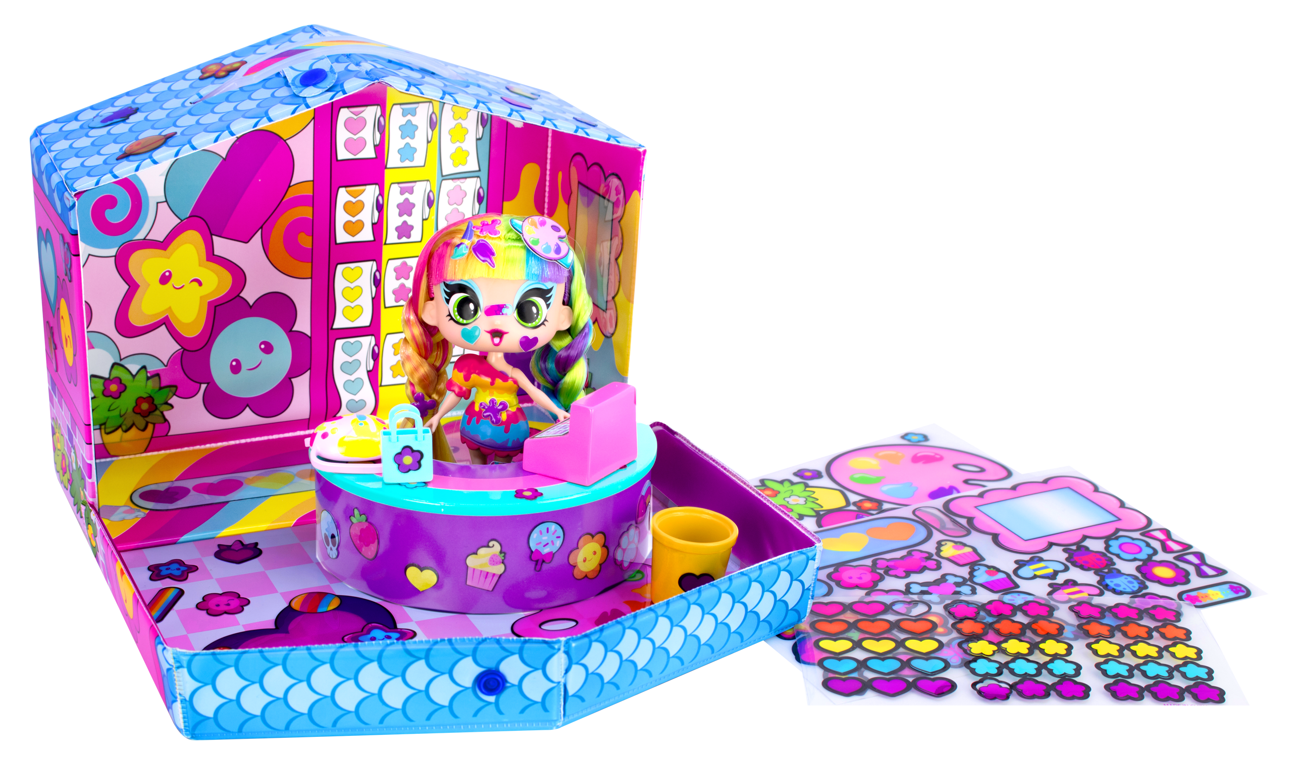 Decora Fashion Girlz Sticker Store Playset, Exclusive Bright & Colorful "Art" 5 inch Doll, Ages 4+  (图3)