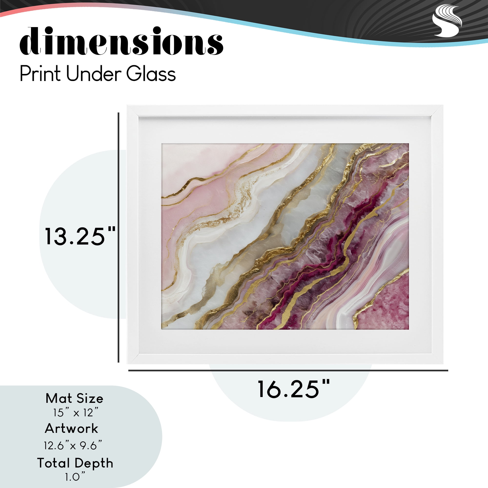 Stupell Industries Frozen Petal Stone White Framed Print Under Glass, design by Svetlana Aleynikova