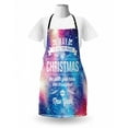 thumbnail image 3 of Christmas Apron, Polygonal Abstract Dotted Backdrop Happy New Year Celebration Words Joy and Peace, Unisex Kitchen Bib with Adjustable Neck for Cooking Gardening, Adult Size, Multicolor, by Ambesonne, 3 of 4