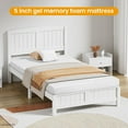 thumbnail image 2 of Dkelincs 5 inch Gel Memory Foam Full Size Mattress Gel Infusion, Comfy Support, CertiPUR-US Certified/ Bed-in-a-Box Mattress, White, 2 of 7