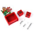 thumbnail image 5 of Tres adornos de calendario de Navidad de madera, regalos de Navidad, calendario de madera de alce y muñeco de nieve de Papá Noel BRILLAR Rojo Verde, 5 of 5