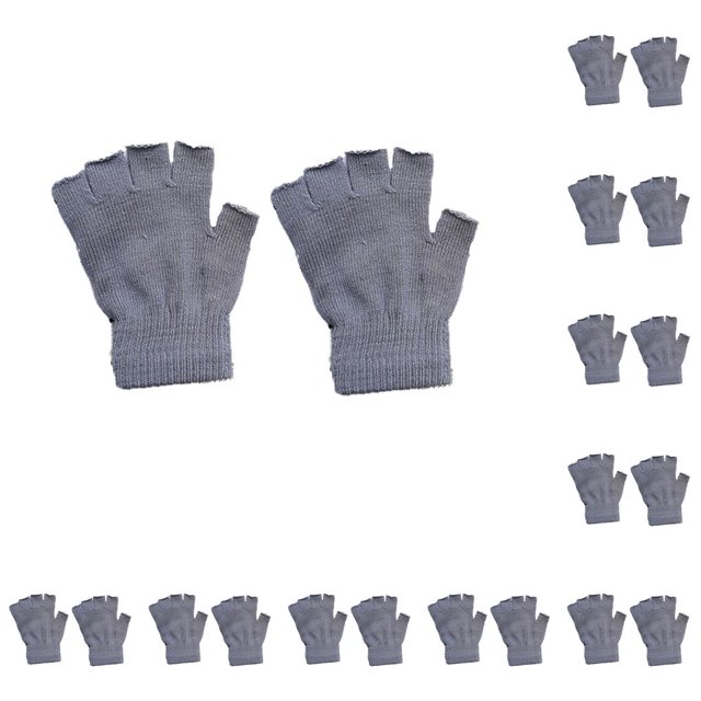 Sonducket 1 par de guantes sin dedos, accesorios de ropa para hombres y mujeres, cubiertas térmicas para manos, calentador de manos con Color gris claro 10piezas