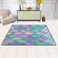 thumbnail image 2 of SKYSONIC Artistic Rainbow Mermaid Retro Non-Slip Area Rug, Floor Carpet Comfort Floor Mats Decor for Indoor Front Porch Living Room Bedroom Kitchen, 36"x24", 2 of 5