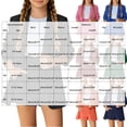 thumbnail image 4 of Kogui Girls Clothing Sets Multi Color Solid Color Long Sleeve Blazer Shorts 2pc Soft Breathable Outfit Clothing Set Spring Fall 5T 6T, 4 of 8