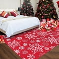 thumbnail image 2 of Area Rugs Washable Christmas Rug  Xmas Holiday Large Area Rug Non Shedding Soft  Christmas Snow Print Solid Rugs for Nursery, Red, 2 of 10