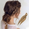 thumbnail image 2 of Unique Bargains 1 Pc Fashion Satin Hair Scarf Scrunchies Hair Ties Khaki, 2 of 5
