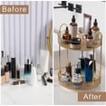 thumbnail image 4 of Organizador de maquillaje INVSSENE 360, giratorio, 2 niveles, amarillo, 4 of 6