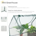 thumbnail image 2 of Sunnydaze Mini Greenhouse with 2 Zippered Side Doors - 4' x 3' - Clear, 2 of 8