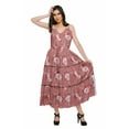 thumbnail image 2 of Moomaya Cotton V Neck Sleeveless Long maxi Dress Spaghetti Strap Casual Clothing, 2 of 6