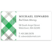 Plaid - Personalized 3.5 x 2 Business Card