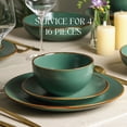 thumbnail image 6 of Stone Lain Brasa 16-Piece Dinnerware Set Stoneware, Green, 6 of 18