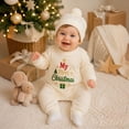 thumbnail image 5 of KJameas Baby Boys Girls Romper My First Christmas Text Ribbed, 5 of 9