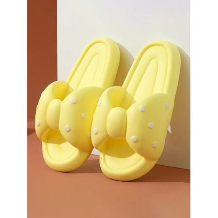 

Eva Thick-Soled Indoor Slippers Fashionable Butterfly Knot Women‘s Sandals Green (Can Be Worn Outside)