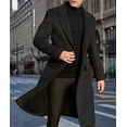 thumbnail image 3 of 1pcs men's long windbreaker--black, 3 of 5