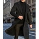 thumbnail image 3 of 1 cortavientos largo para hombre, negro., 3 of 7