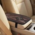 thumbnail image 4 of Xixirimido Car Seat Covers Front Seats Leather Universal Fit for Cars, Vans, Trucks, SUV, Set of 5 Car Seat Protector with Seatbelt Covers & Center Console Cover, Butterfly Leather Print, 4 of 8
