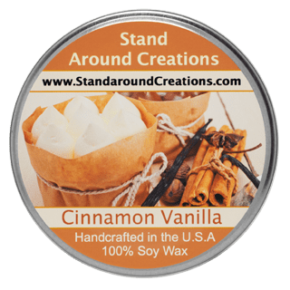 CINNAMON VANILLA TUREEN 8-OZ. ALL NATURAL SOY CANDLE