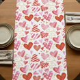 thumbnail image 5 of Table Runners 72 Inches Long Dress Scarves, Valentine's Day Farmhouse Kitchen Table Runner, Coffee Tablerunners, Colorful Heart Love Modern Minimalist 18x72 Inch, 5 of 9