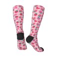 thumbnail image 4 of Fotbe Haear Strawberry print Women's Men's Novelty Crew Socks Cotton Socks Knee High Socks for Walking,Running,Nurses,Pregnancy, 4 of 9