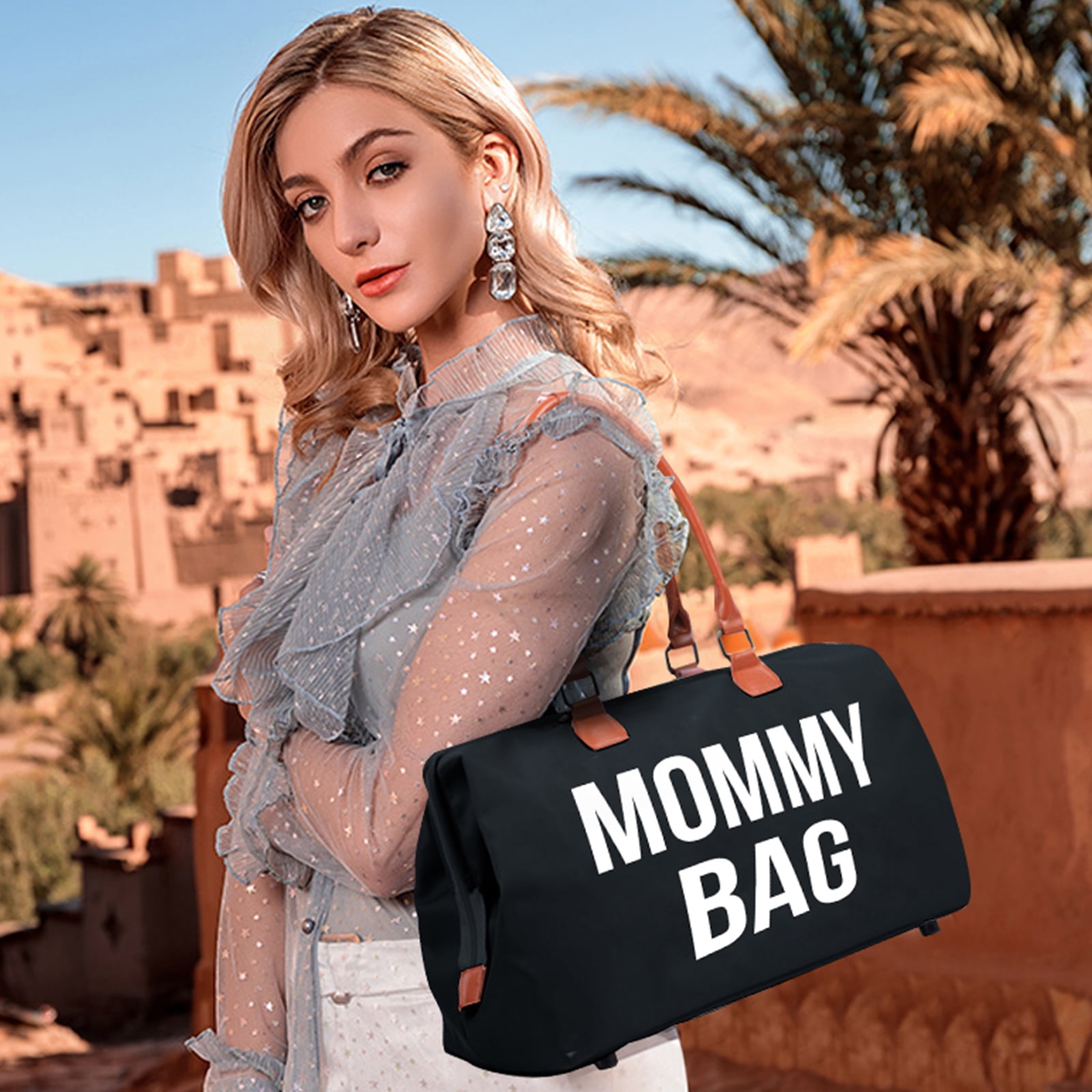 Baby Diaper Tote Bag with Changing Pad Large Capacity Mommy Bag Maternity Bag Travel Bag for Hospital & Functional Baby Care