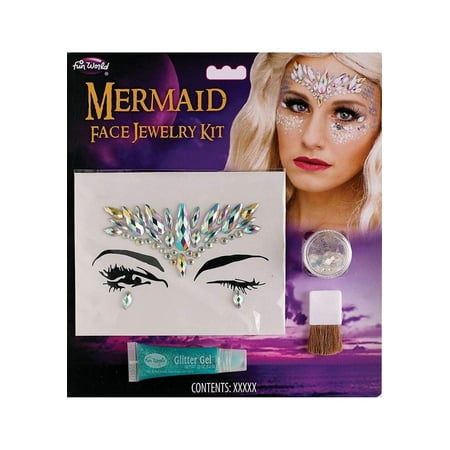 - Mermaid Face Jewelry Stones Costume Kit