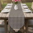 thumbnail image 5 of Farmhouse Berry Table Runner 60 Inches Long Black Buffalo Plaid American Country Rustic Table Runners for Dining Room Tabletop Dresser Scarf Home Party Banquet Wedding Holiday Decoration, 5 of 9