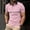 Pink, variant on Mens Fashion Color Block Shirts Casual Short Sleeve T Shirt Striped Moisture Wicking Golf Shirts Tops