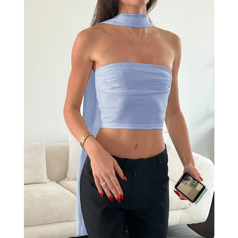 Silk Scarf Top Scarf Crop Danna Scarf Top Multi Beginning Boutique AU