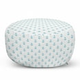 thumbnail image 1 of Anchor Pouf Cover with Zipper, Blue Small Vivids Pattern Cartoon Style Transportation Vessel Oceanic Life, Soft Decorative Fabric Unstuffed Case, 30" W X 17.3" L, Sky Blue White, by Ambesonne, 1 of 5