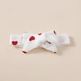 thumbnail image 5 of Kucnuzki Newborn Baby Girl Clothes 9 Months Summer Dress 12 Months Fly Sleeve Sweet Heart Prints Flouncing Bowknot Dress Sleeveless Drees Headband 2PCS Set White, 5 of 9