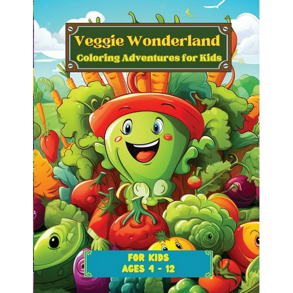 Veggie Wonderland: Coloring Adventures for Kids, (Paperback)