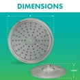 thumbnail image 5 of Niagara Conservation Rainfall Spa 1-Spray with 2 GPM 8 in. Wall Mount Adjustable Fixed Shower Head - Brushed Nickel, 5 of 6