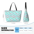 thumbnail image 5 of KLL Colorful Sweet Donuts Print Large Beach Tote Bag Women Waterproof Sandproof Zipper Beach Tote Bag for Pool Gym Grocery Travel with Wet Pocket, 5 of 7