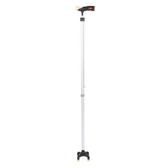 Muletas de Cuatro Piernas, Caña de Altura Ajustable Ligera para Los Ancianos de Montaza