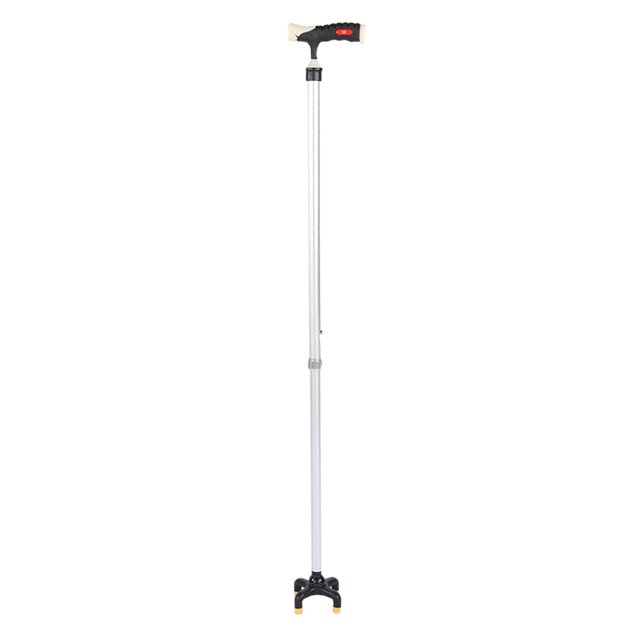 Muletas de Cuatro Piernas, Caña de Altura Ajustable Ligera para Los Ancianos de Montaza