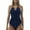 Navy, variant on HXWCHs Long torso Swimwears One Elegant Solid Color Triangle Bathing Suit with Backless Design for Women S Black