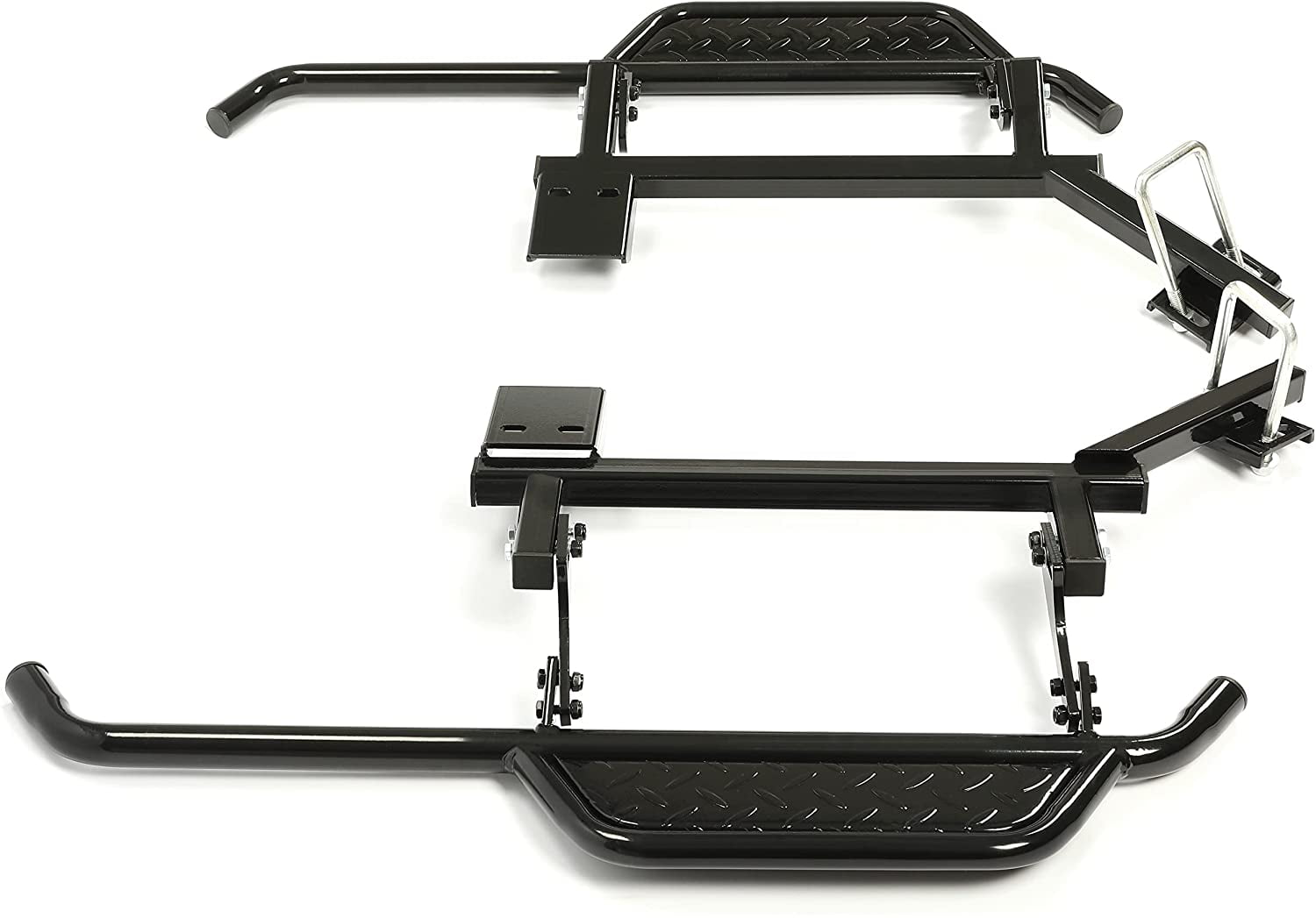 Kojem Heavy Duty  Left + Right Nerf Bars Step Down Kit for 2004-2019 Club Car Precedent Gas or Electric Black Steel Running Boards