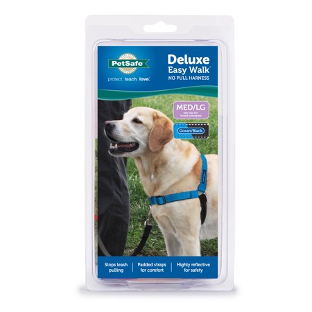 【訳あり】 引っ張り防止 ペットセーフ デラックスイージーウォークハーネス M/L オーシャンブルー 大型犬 トレーニング PetSafe 海外ブランド 輸入 正規品