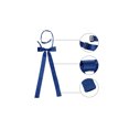 thumbnail image 3 of INSPIRE CHIC Unisex Pre-tied String Bow Tie String Tie Solid Color Bowknots Navy Blue One Size, 3 of 5