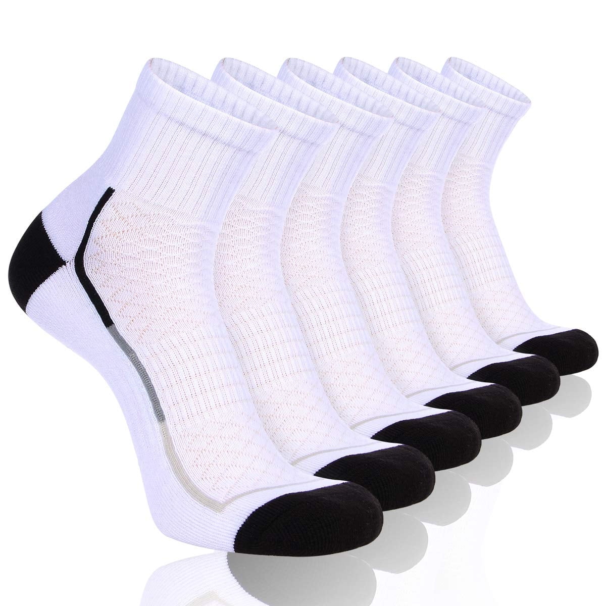 HEATUFF Mens Athletic Ankle Quarter Socks Mens Sock Breathable ...