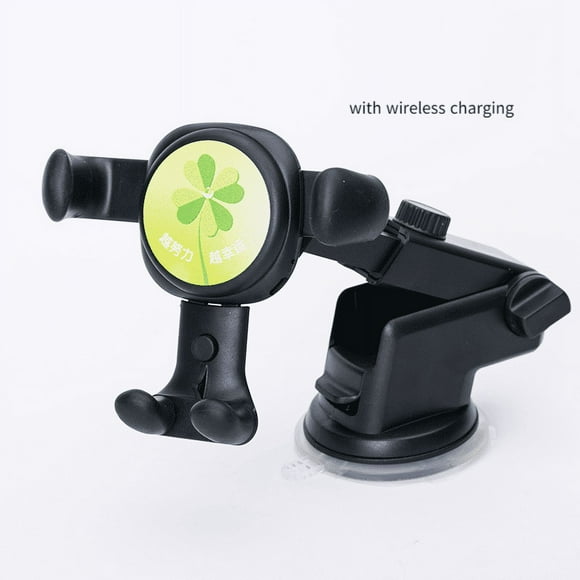 Wireless Car Charger, Suction Cup Dashboard Telescopic Bracket - Clover with Wireless Charger (One Set)