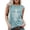 Light Blue, variant on Womens Skull Graphic Tops Figure Print Sleeveless Crewneck Casual Loose Fit Tank Tee Trendy Fashion T Shirts Daily Clothes