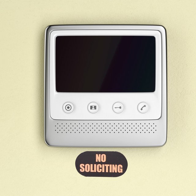 unbranded Pegatina No Solicitar En Material PVC Para Hogar Con Moderno Y