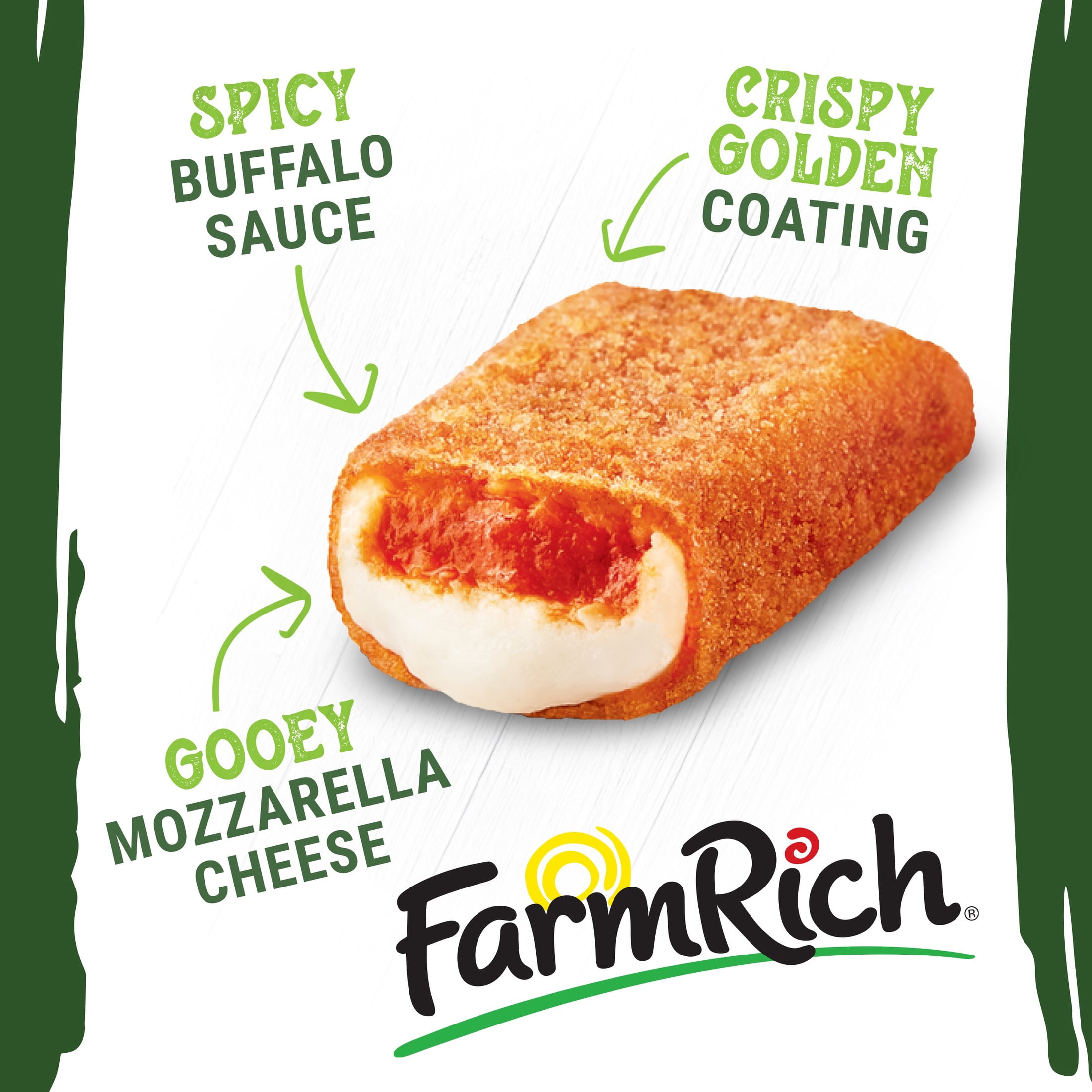 Farm Rich Stuffed Buffalo Cruncher, 18oz (Frozen Snacks and Appetizers)